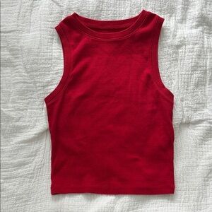 Hollister Vivid Red High-Neck Tank